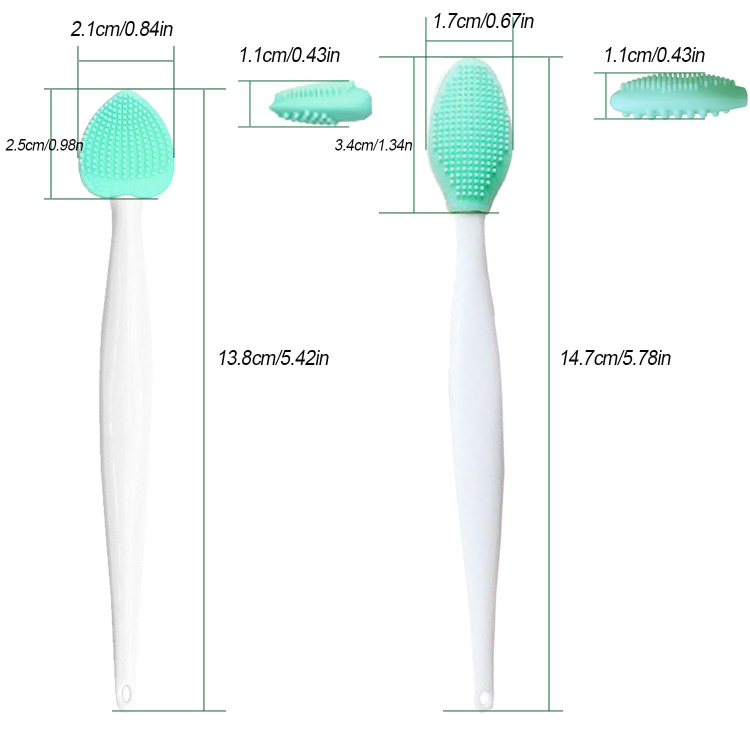 JGocot grattoir en silicone double-face, menton et massage en douceur.