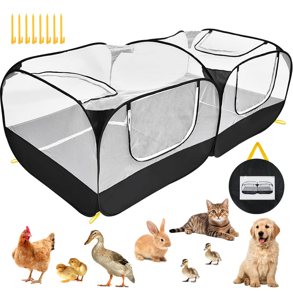 Jhua Pet Playpen maillage transparent pour surveiller les petits animaux en sécurité