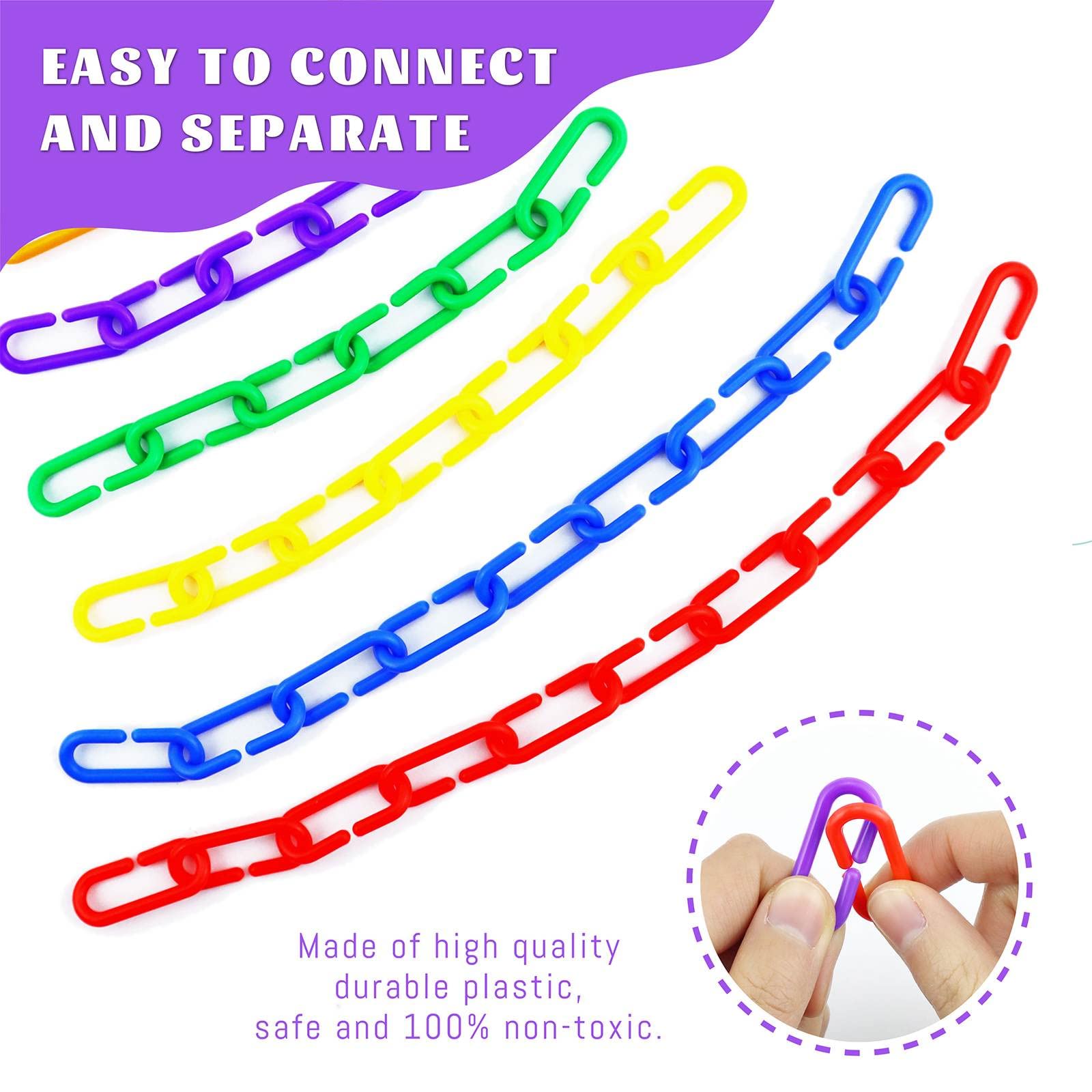 JIALEEY – ensemble d'anneaux multicolores favorisant le tri et le comptage.
