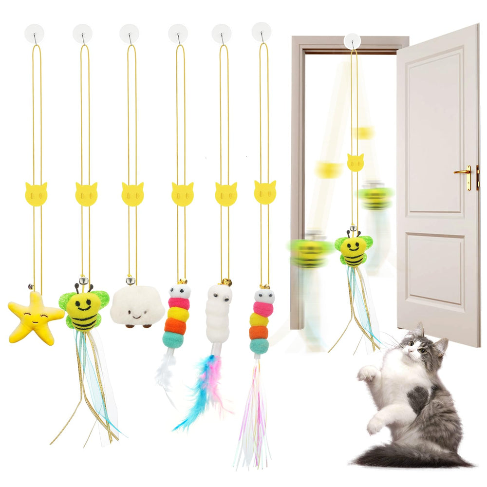 JIARON jouet-plume suspendu pour chat stimule l’activité et le jeu intérieur.