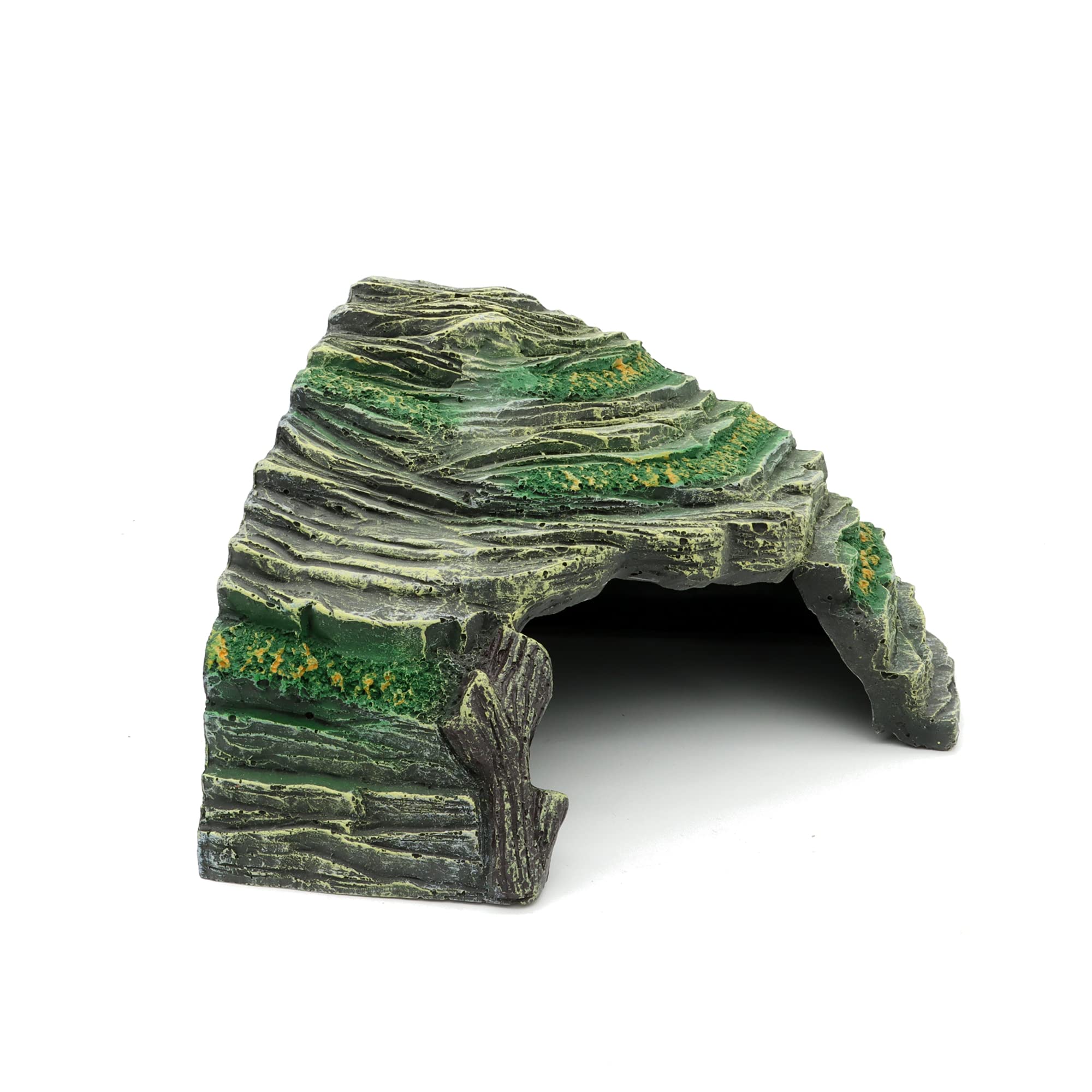 Décor terrarium polyvalent JIHAQUA: adapté pour reptiles, amphibiens, hamsters et poissons.