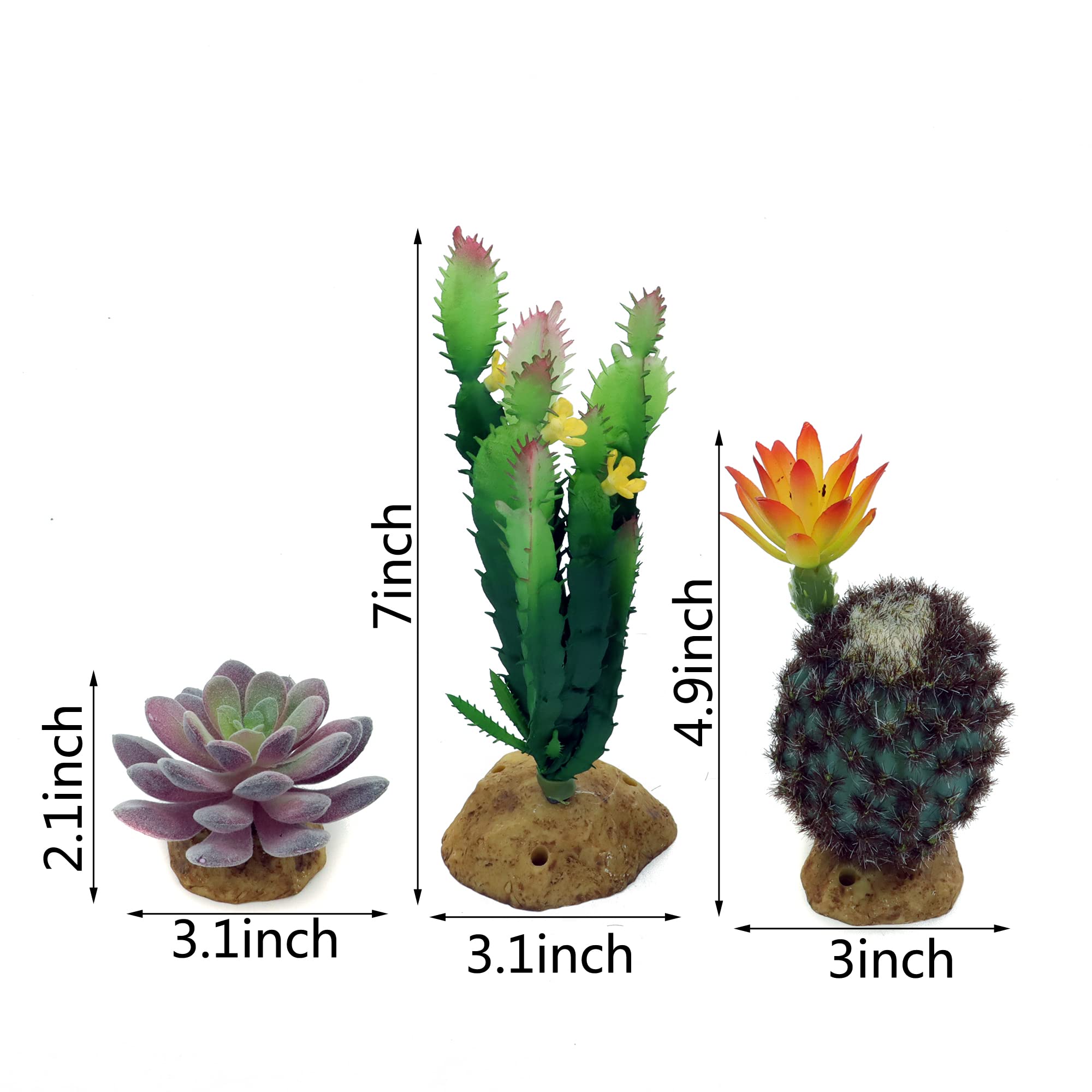 JIHAQUA plantes artificielles pour terrarium, décor durable sans entretien.