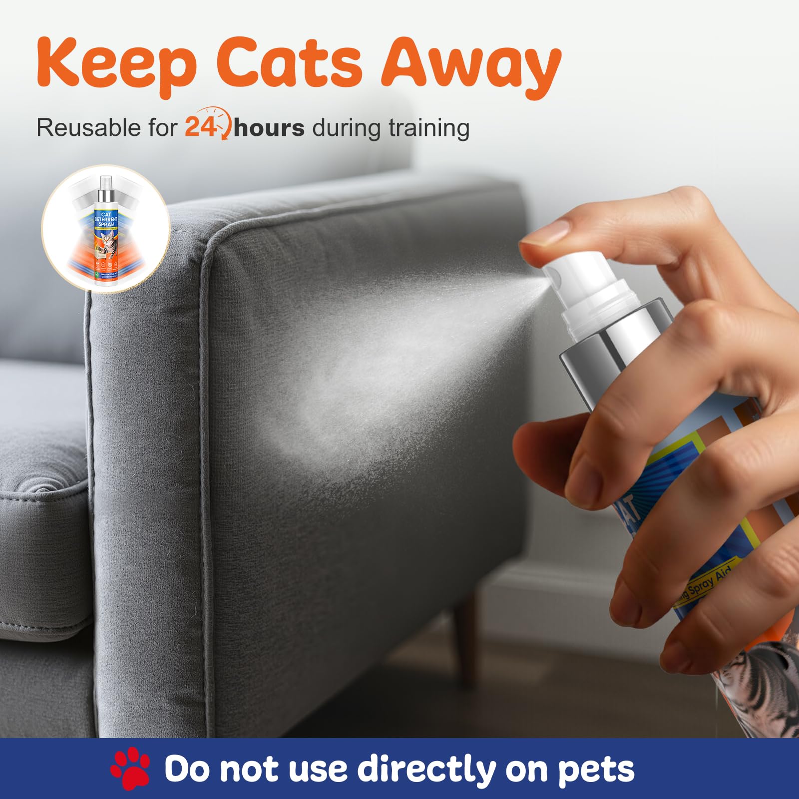 Jilca spray anti-chats – goût doux et sûr pour rappeler les limites.