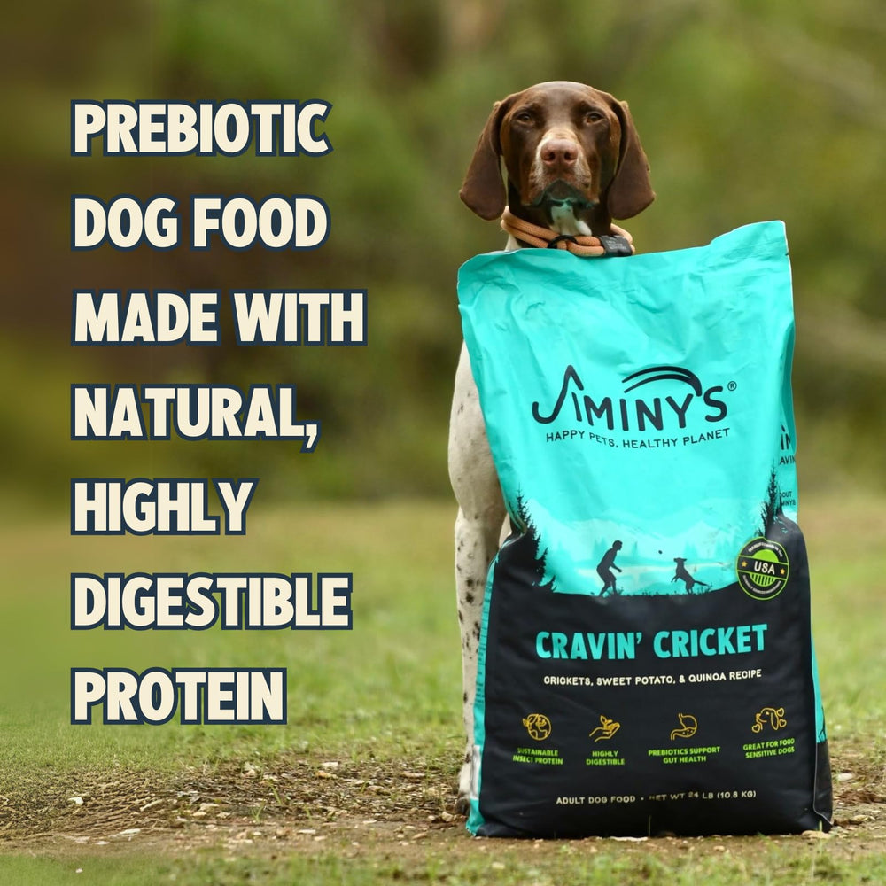 Jiminy's croquettes au goût agréable pour chiens sensibles.