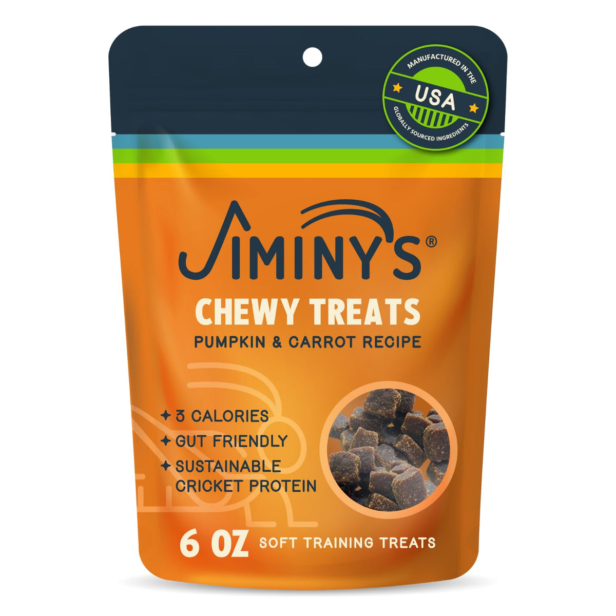 Jiminy's emballage 6oz, pratique pour récompenser pendant l'entraînement.