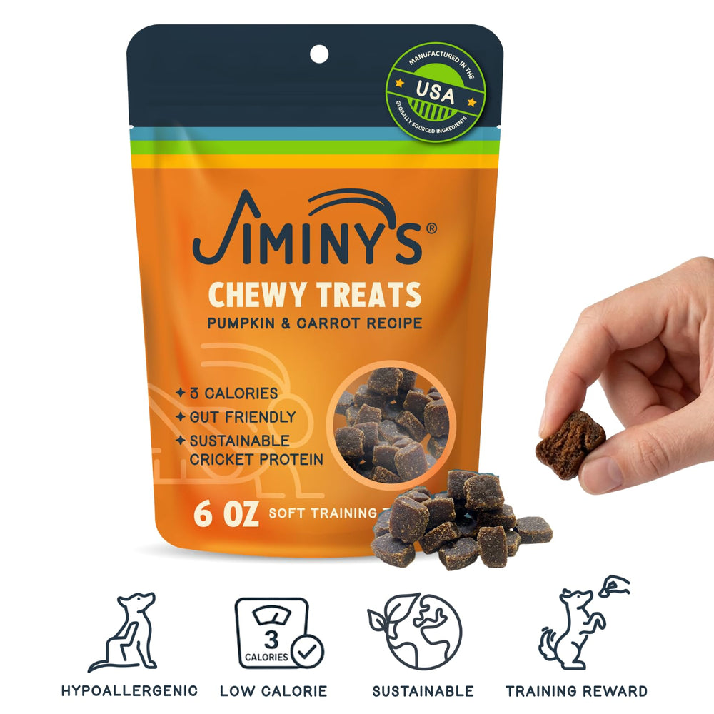 Jiminy's saveur potiron-carotte, appréciée par les chiens lors des sessions.