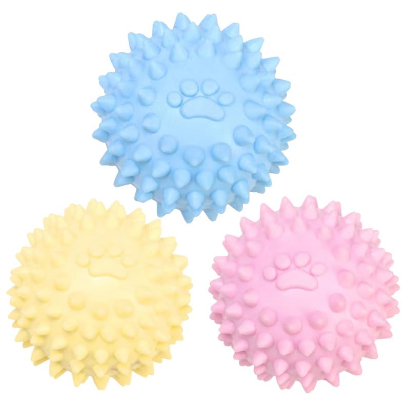 Jinshining balle épineuse en TPR pour chiens agressifs, stimulation dentaire efficace.