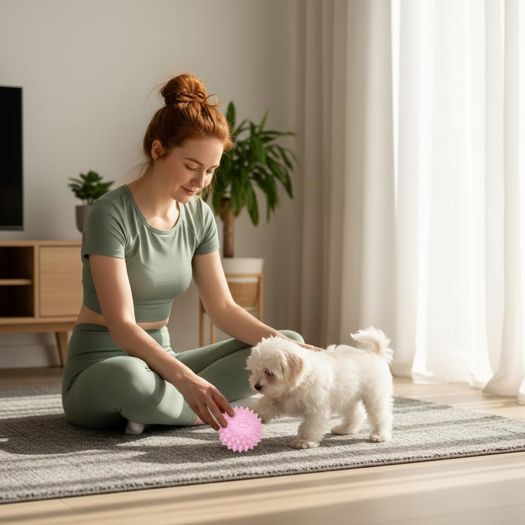 Jinshining balle massage gencives TPR, idéal pour la mastication longue.