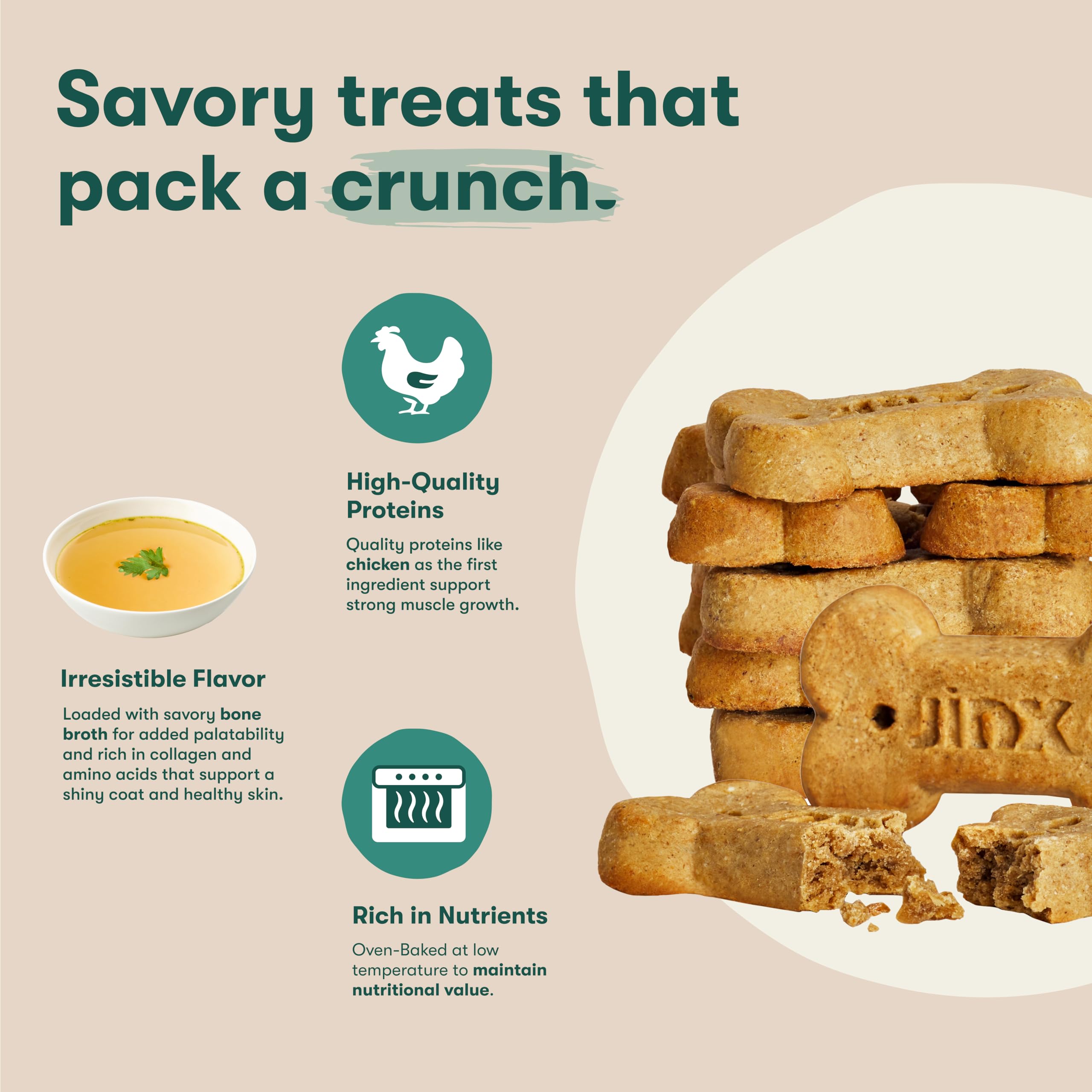 Biscuits canins Jinx poulet-bouillon-os enrichis en nutriments