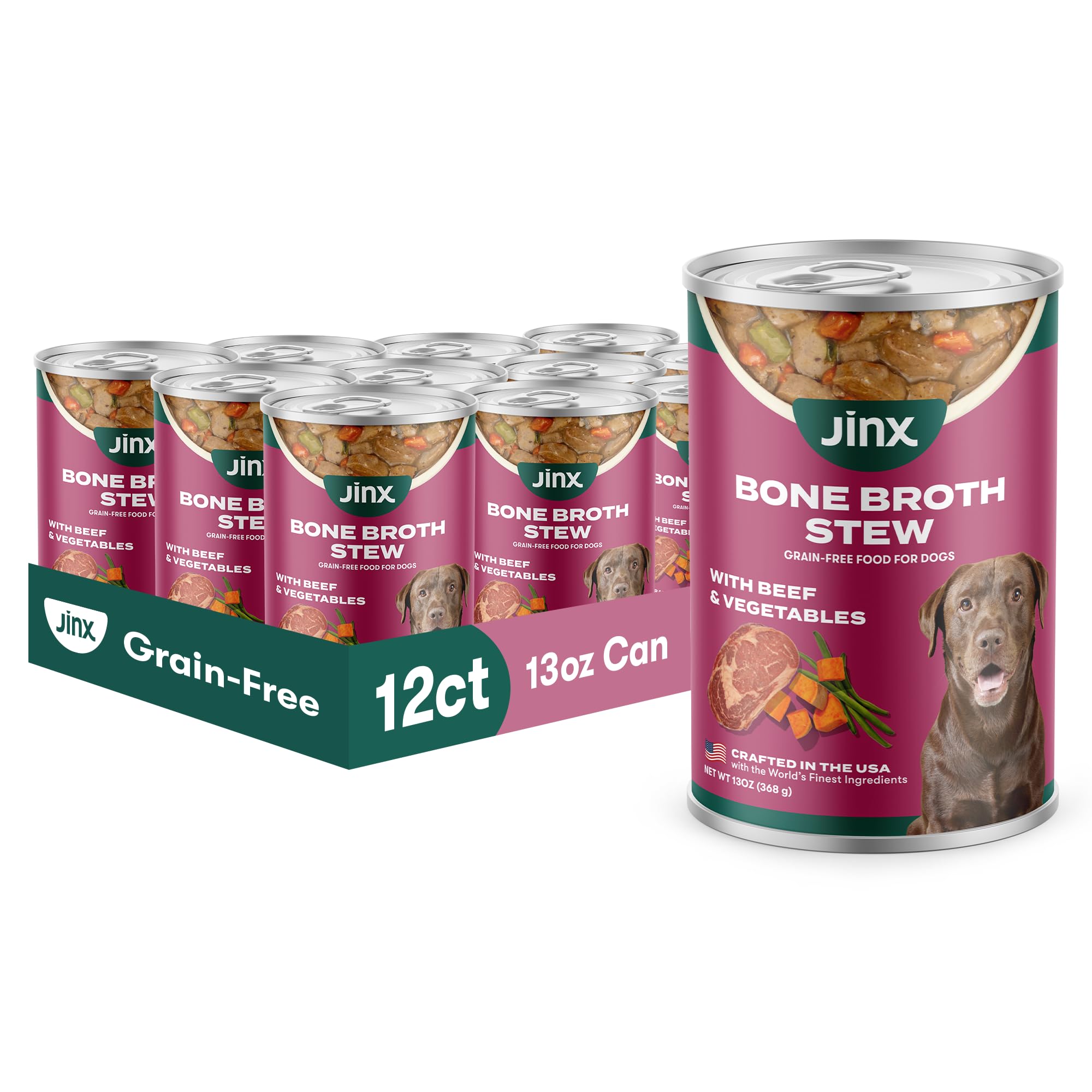 Jinx bouillon-os chien boeuf legumes: ragoût savoureux pour repas quotidiens