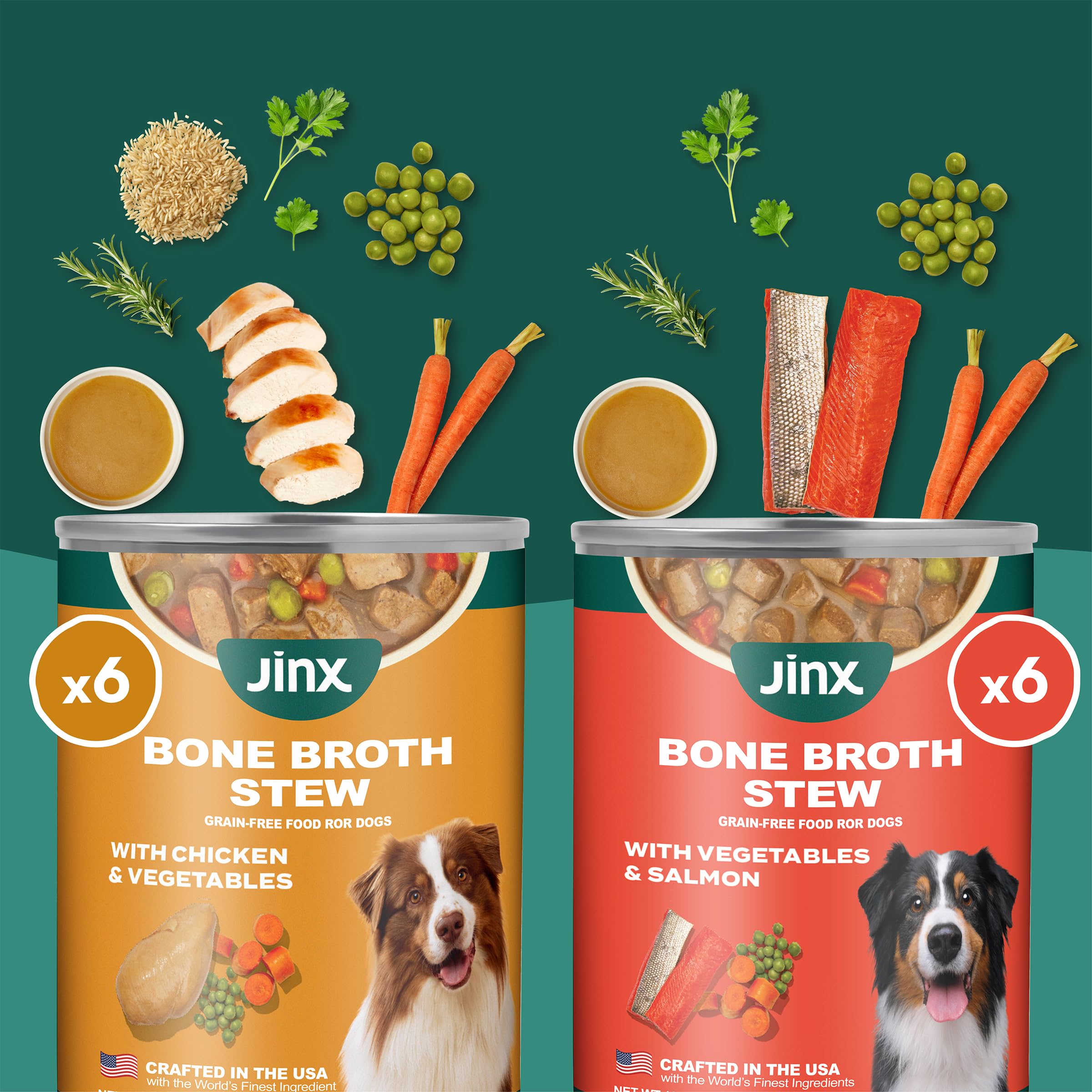 Jinx Ingrédients Naturels Poulet-Saumon, base nutritive pour repas équilibré