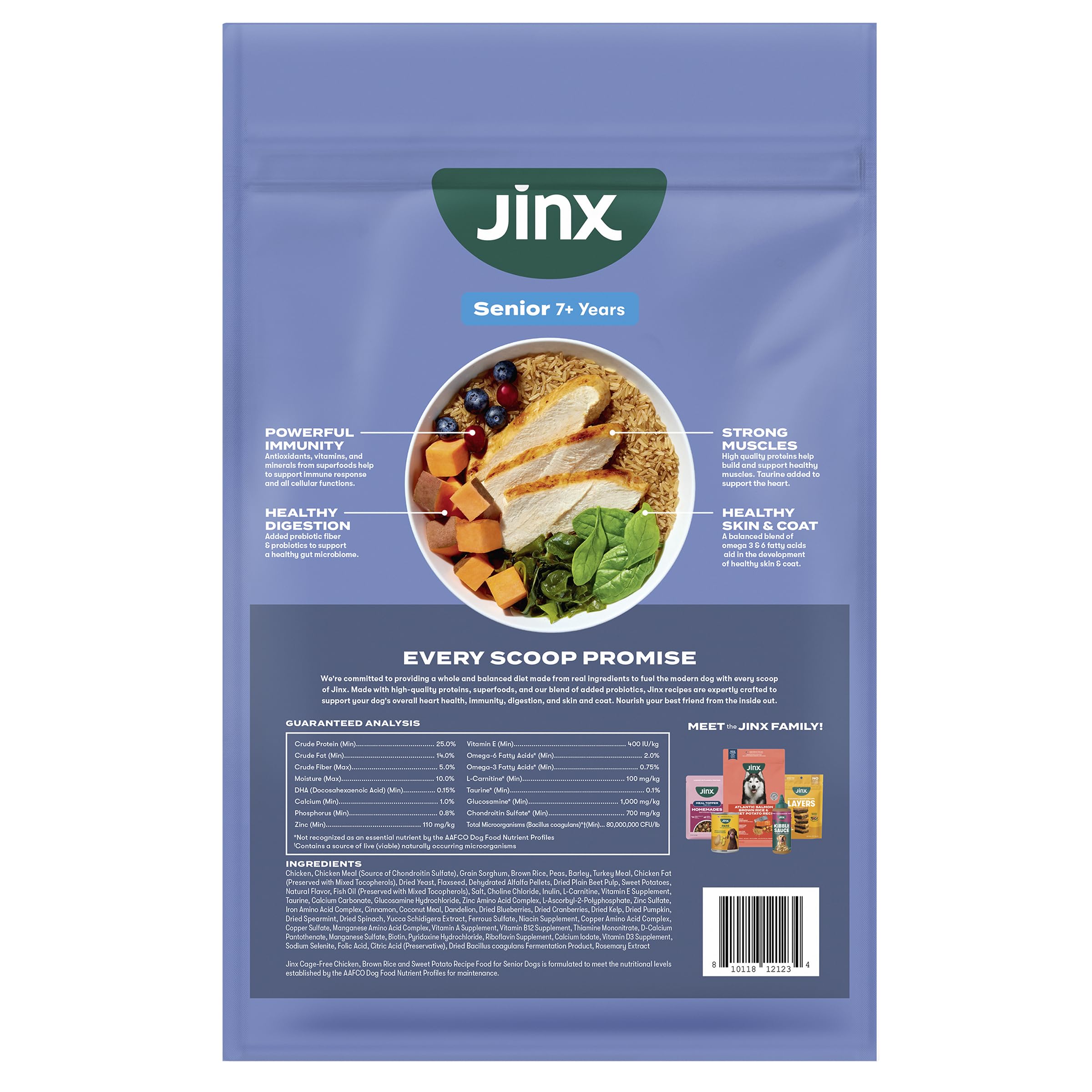 Jinx sans additifs – croquettes de qualité pour chien senior.