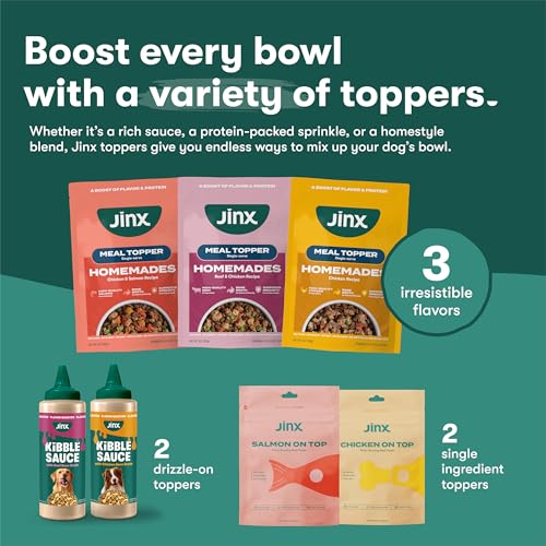 Jinx Toppers Pour Chien Exigeant – texture attrayante et goût maison.