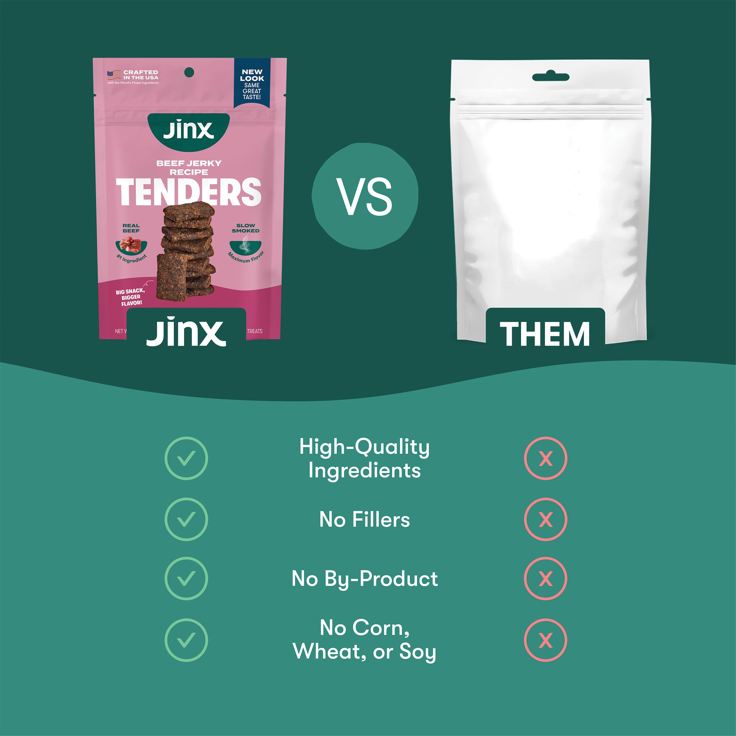 Jinx Tenders sans additifs ni céréales, option saine.