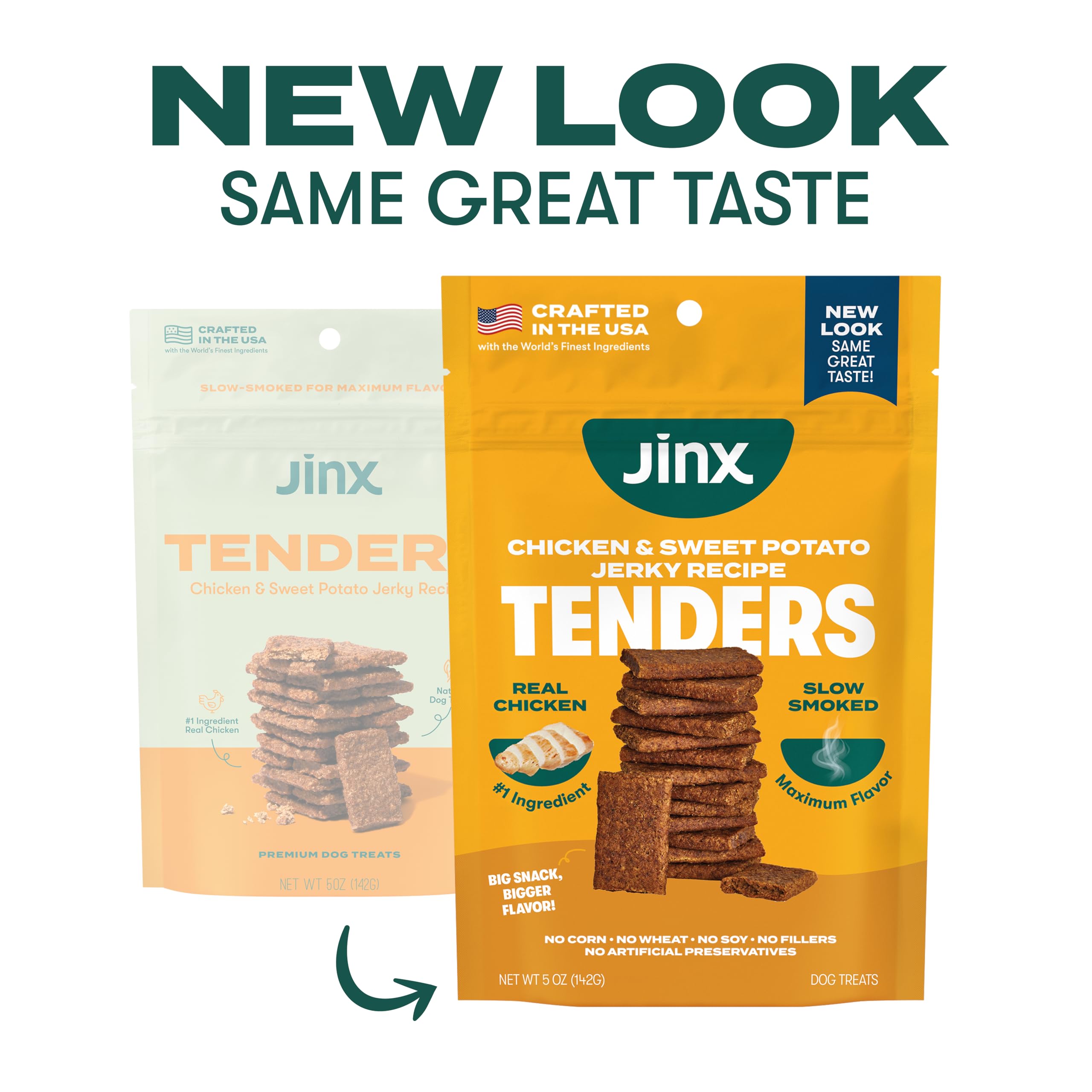 Jinx Tendres Poulet – friandises douces avec texture agréable pour mâcher.