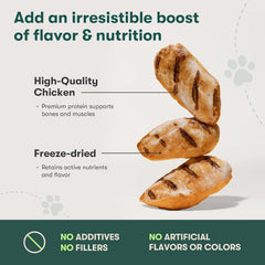Jinx Toppers ingrédients naturels poulet, option saine avec peu d’ingrédients.