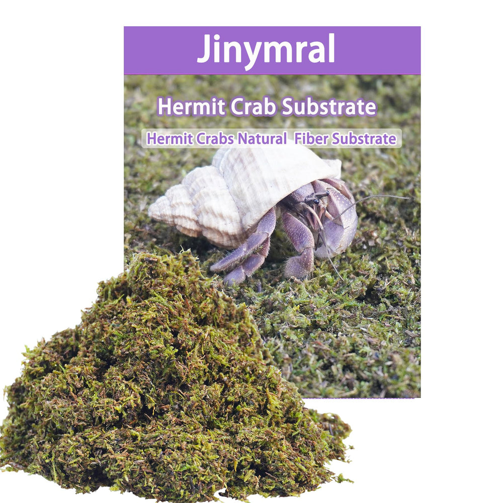 Jinymral Substrat Crabes Ermites – ensemble prêt à l’emploi et naturel pour l’habitat.