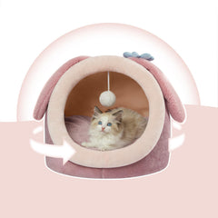 Jiupety déco cabane chat rose, ajout mignon à votre intérieur