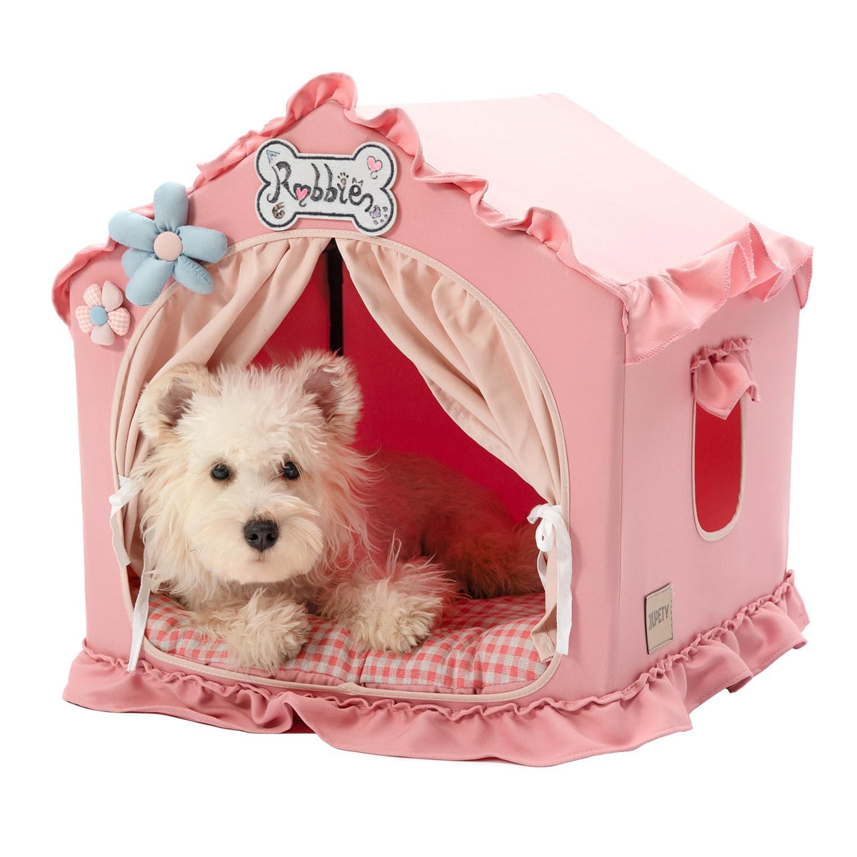 Jiupety maison chien intérieur cadre stable offre un repos sûr et durable.
