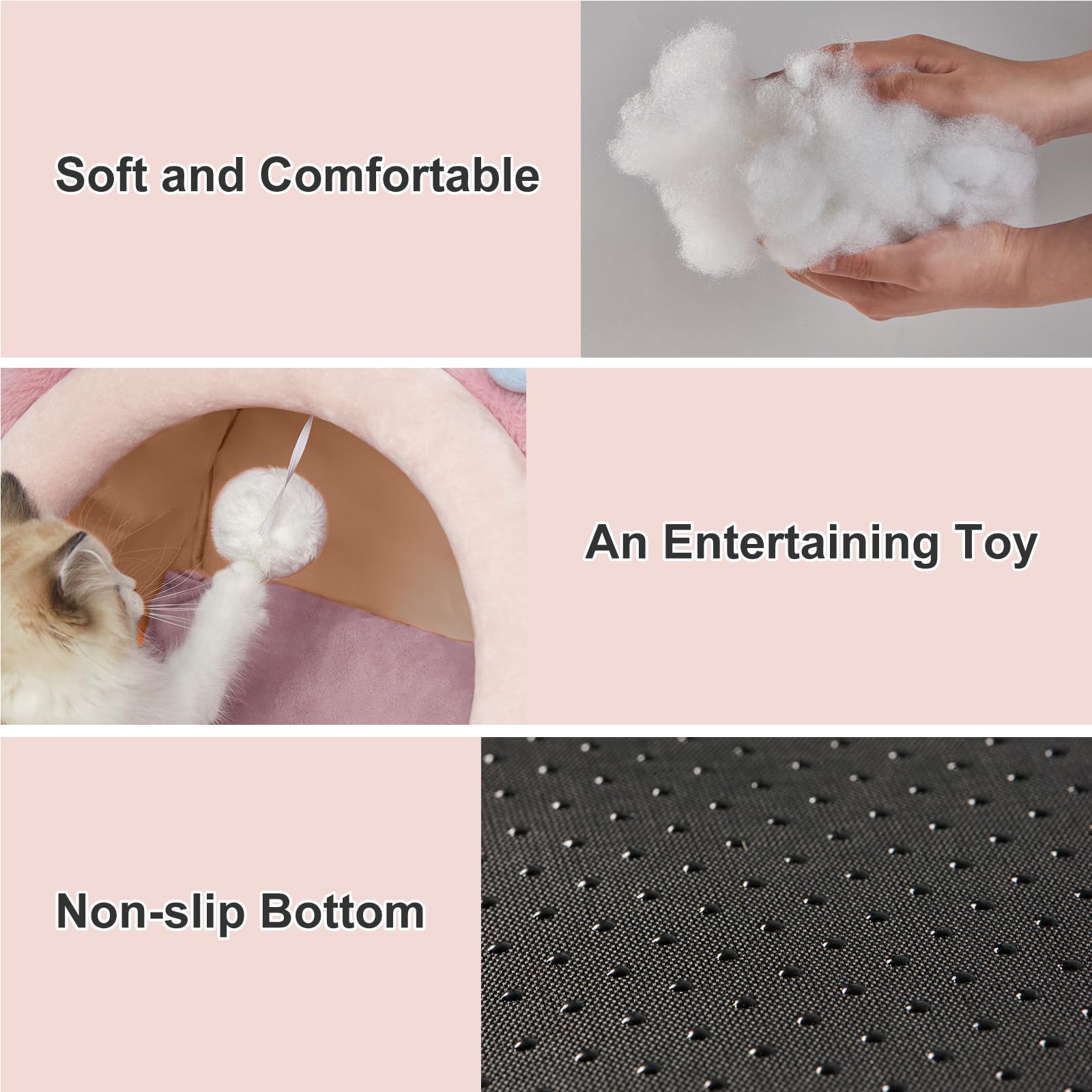 Jiupety matelas intérieur, soutien durable pour chats 6-10 lb