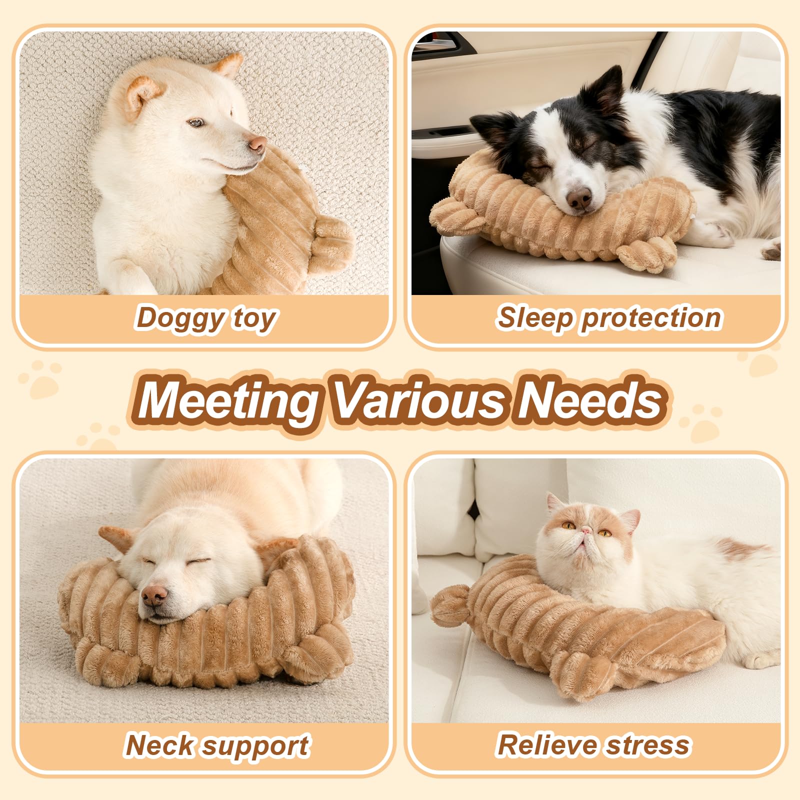 Oreiller lavable Jiupety pour chat, pratique pour éliminer saletés et odeurs.