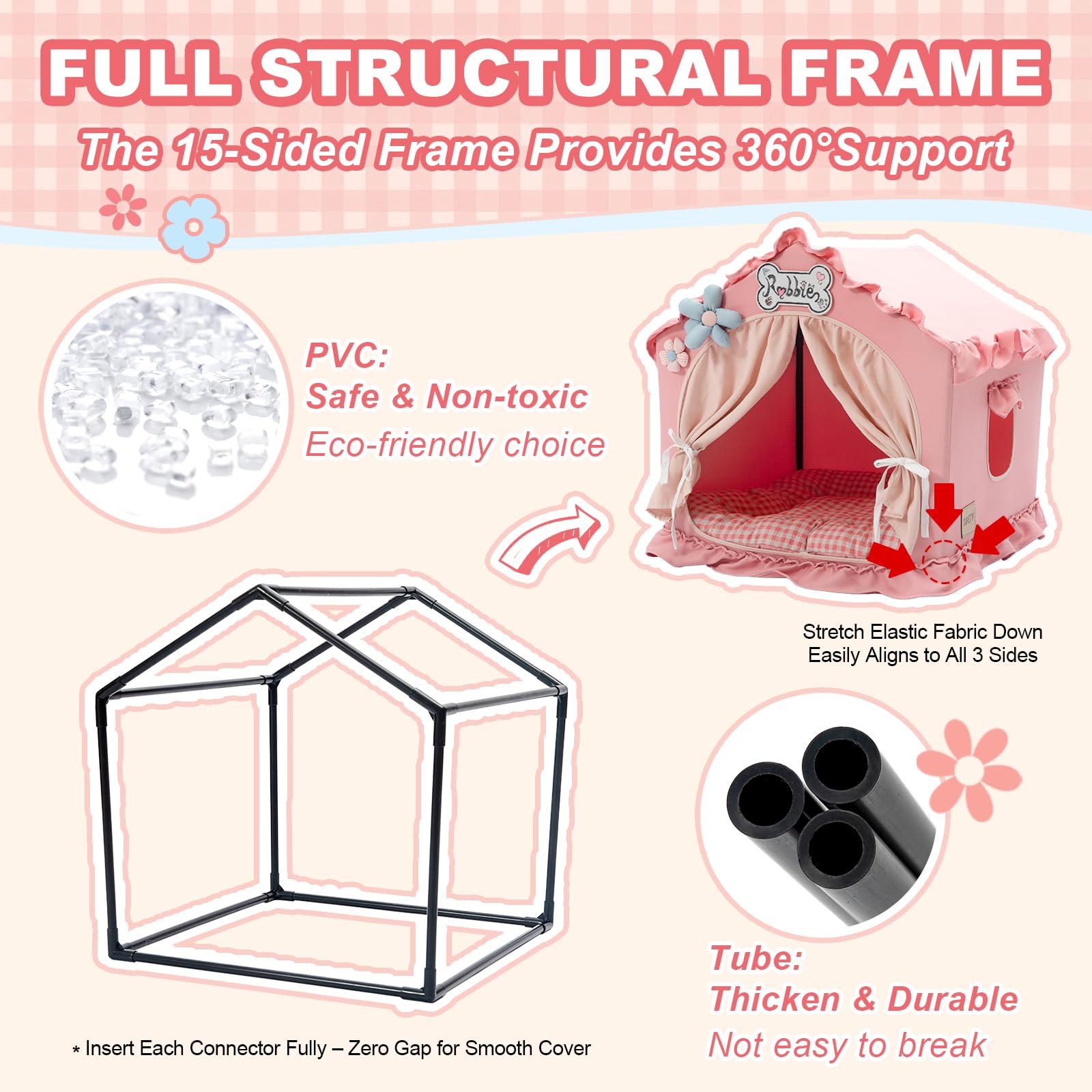 Jiupety tente pliable et portable facilite les voyages et le rangement.