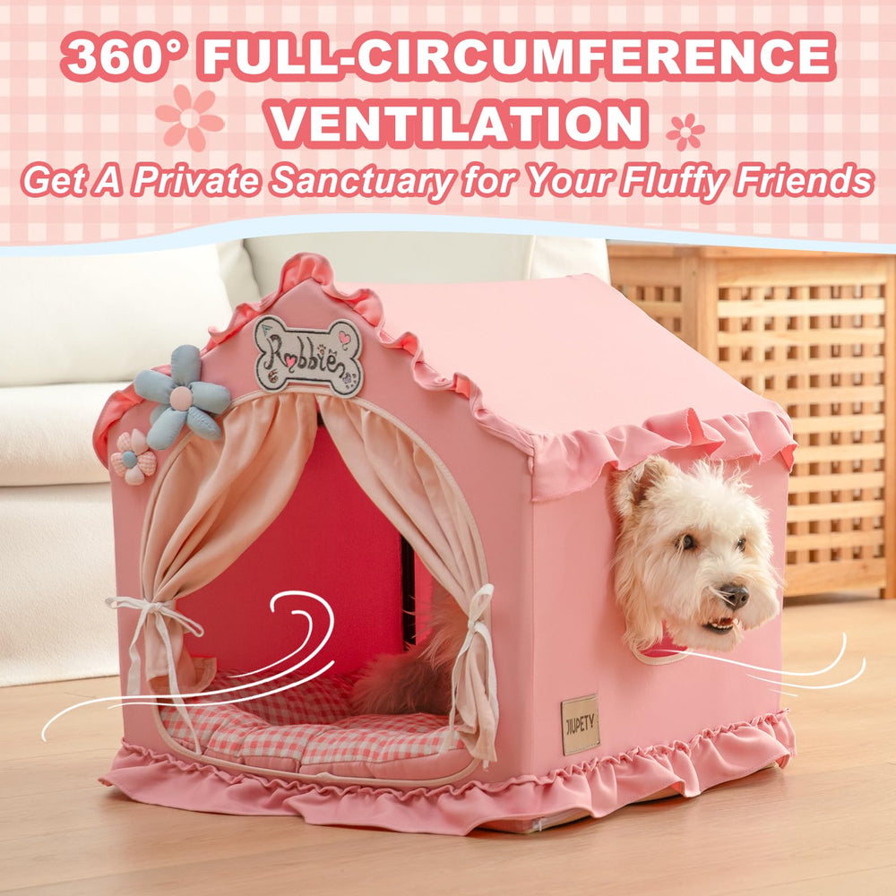 Jiupety tente chien intérieur ventilation 360° assure une brise agréable.