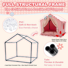 Jiupety tente pour chien rose avec ventilation 360° pour l'air frais.