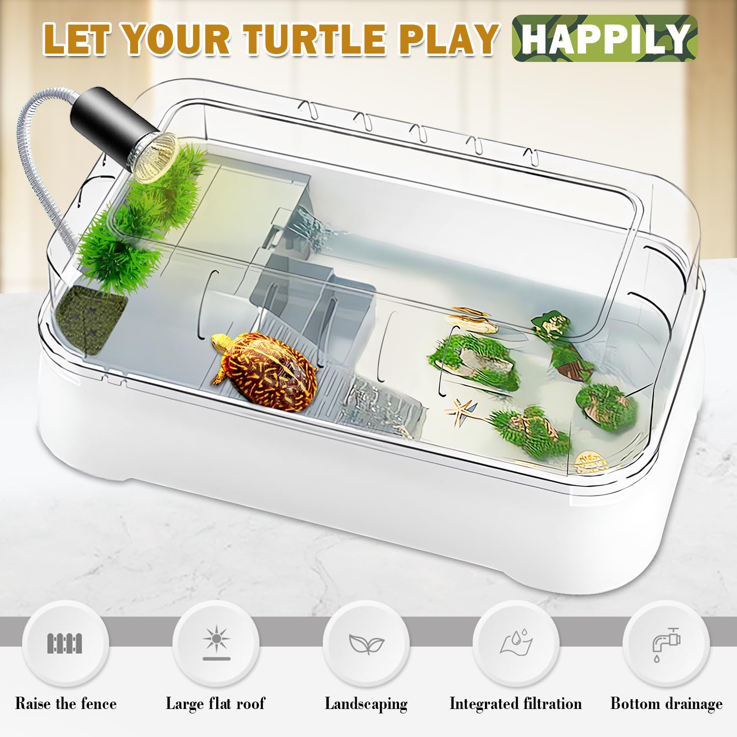 Lampe UV JIURUN pour tortue, régulation thermique et métabolisme