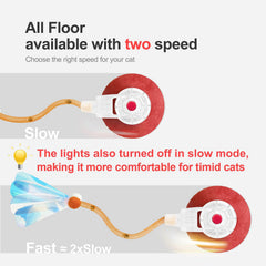 Mode interaction lent et rapide Jkanti orange, adapté au tempérament du chat.