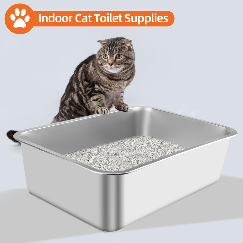 Usage multi-animal et durabilité avec JKQADWD litière en acier inox.