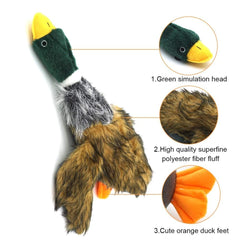 Squeaker intégré JKW, peluche canard, stimulation sonore lors des jeux