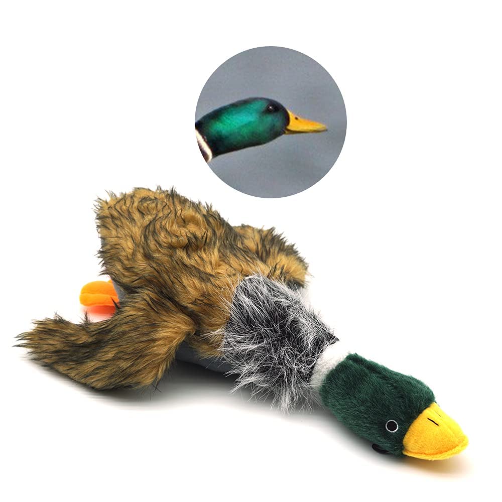 Peluche canard colvert JKW vue avant, idéale pour jeux de lancer et câlins