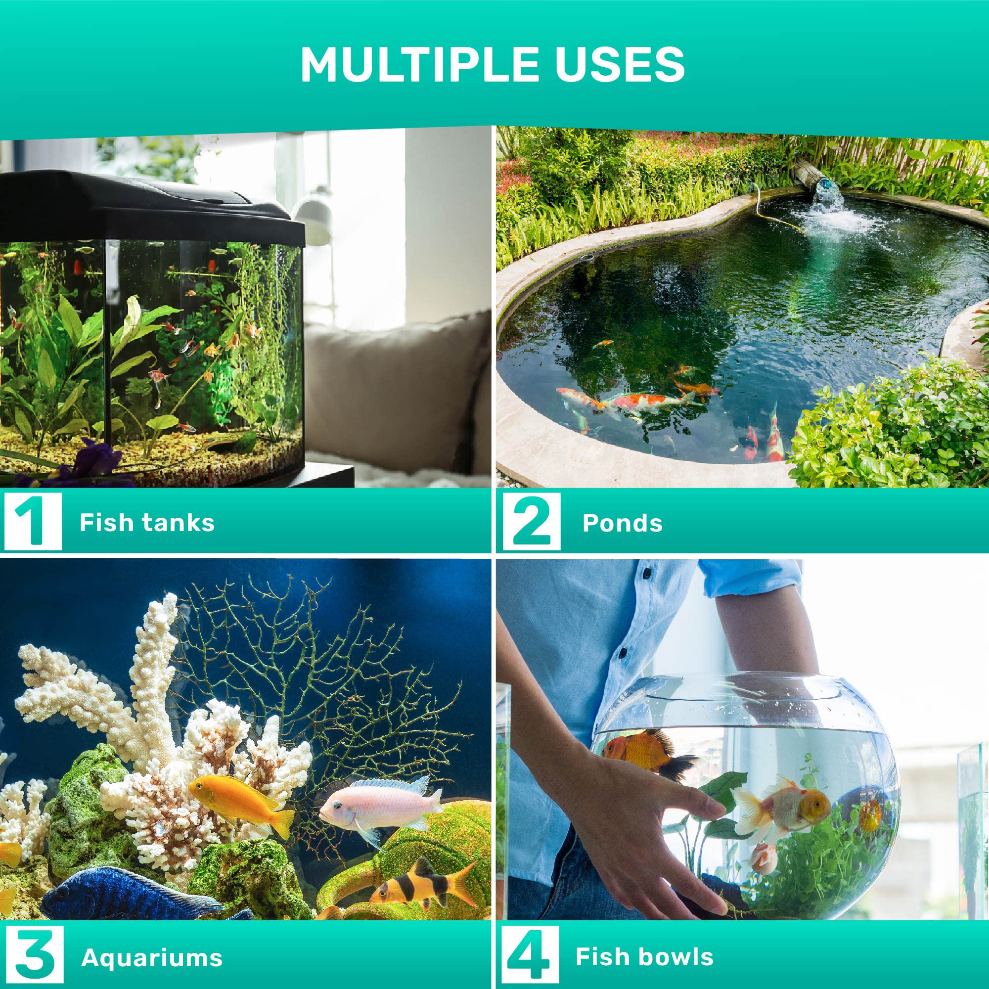 Kit test eau rapide JNW Direct, idéal pour le suivi régulier de l’aquarium.