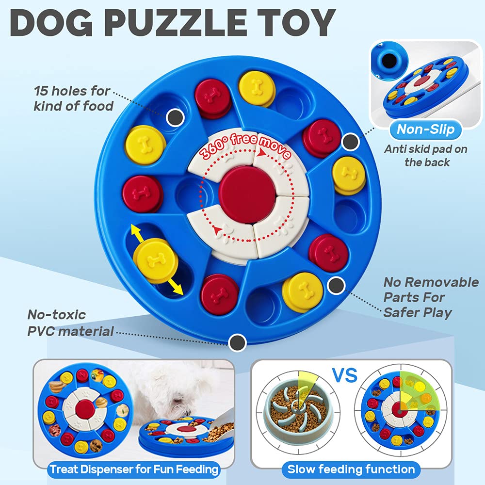 Joansan jouet puzzle chien roue centrale favorise résolution d'indices et récompense.