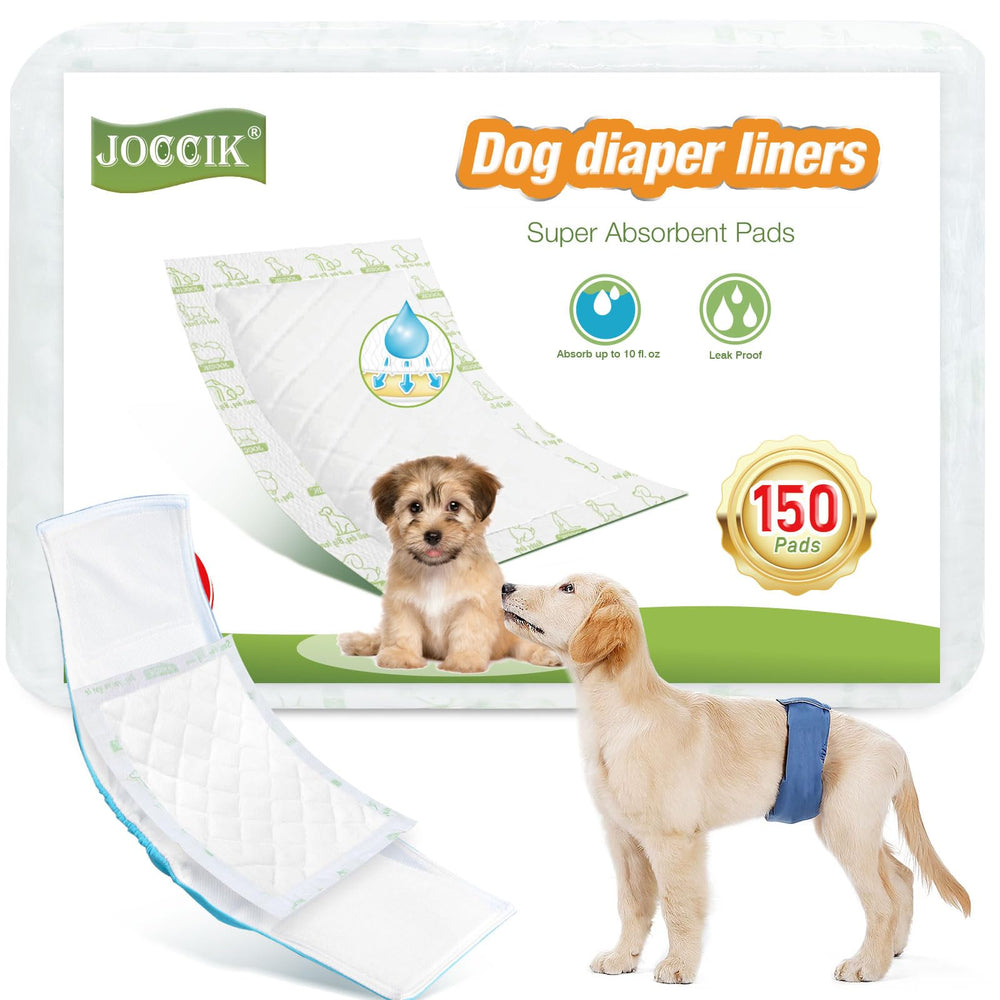 JOCCIK: paquet de 100 protège-couches pour chien prêt à l’emploi.