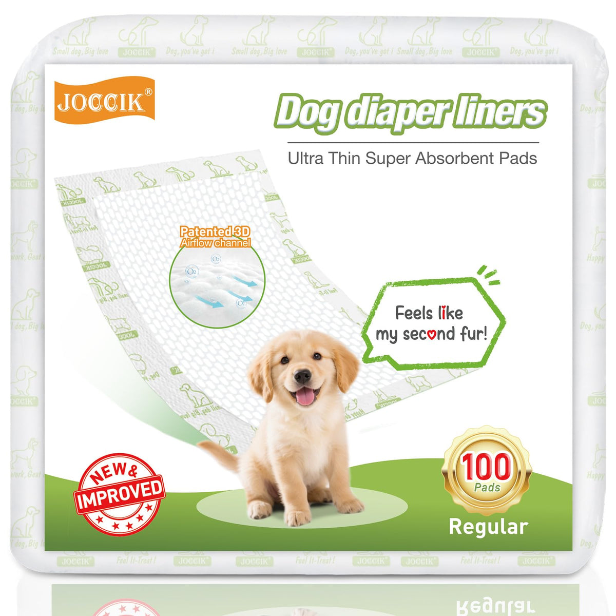 JOCCIK coussinet absorbant ultra-fin pour chien, confort discret et propreté.