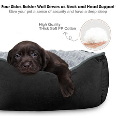 JOEJOY lit-chien rectangle - douceur-fourrure-rose offre chaleur et confort luxueux.