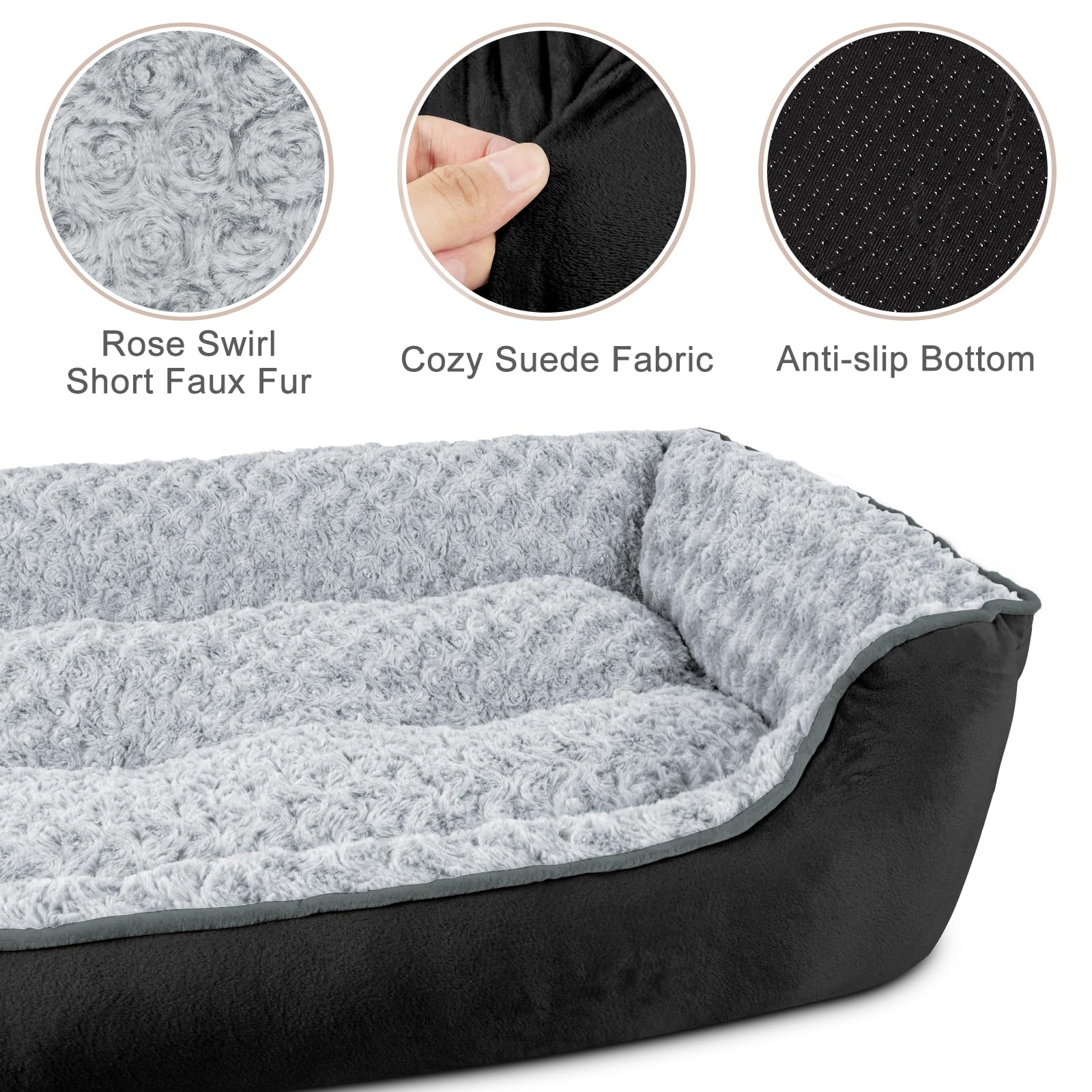 JOEJOY lit-chien rectangle - grande-taille convient aux chiens de grandes races.