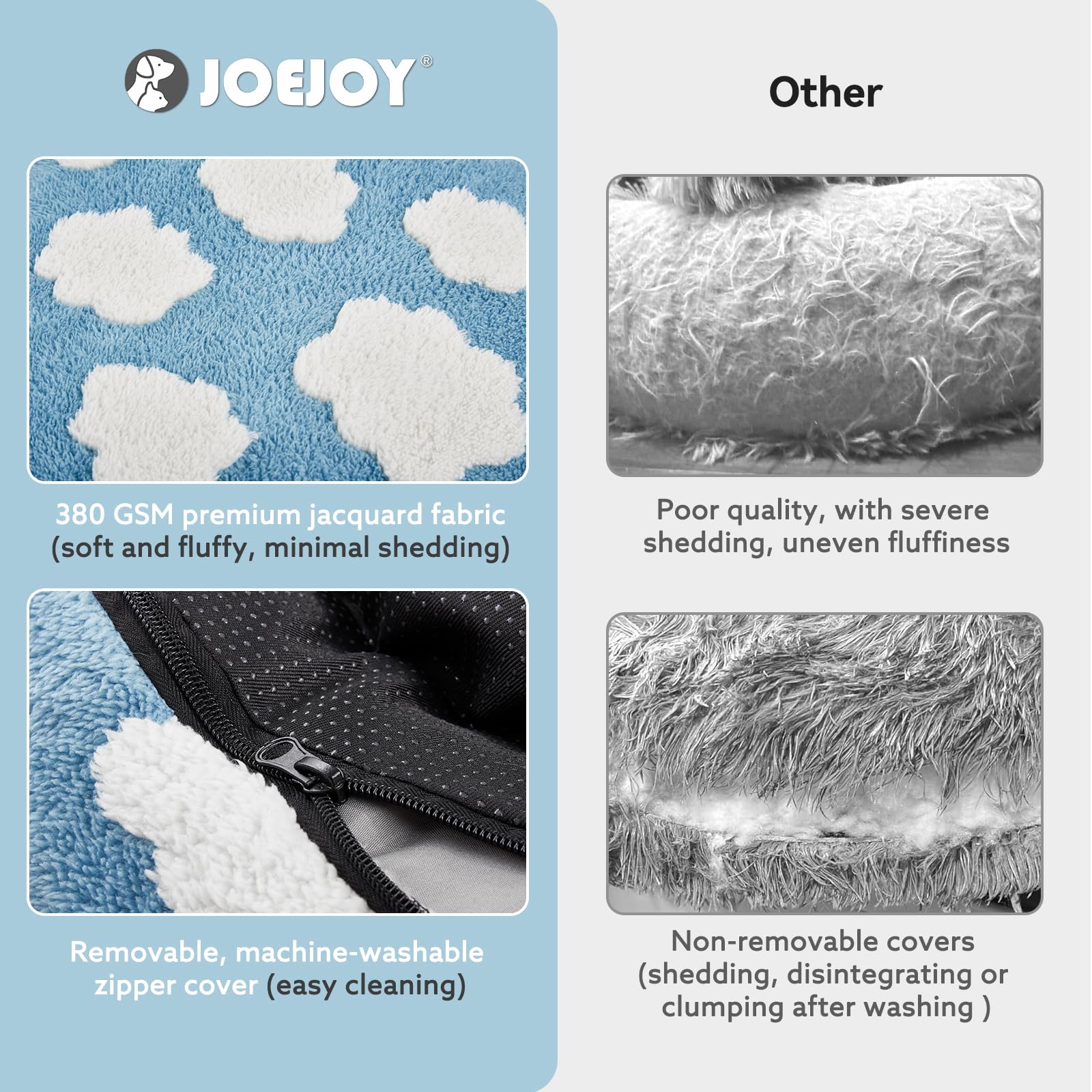 JOEJOY Donut, bords rembourrés soutenant la tête pendant le repos.