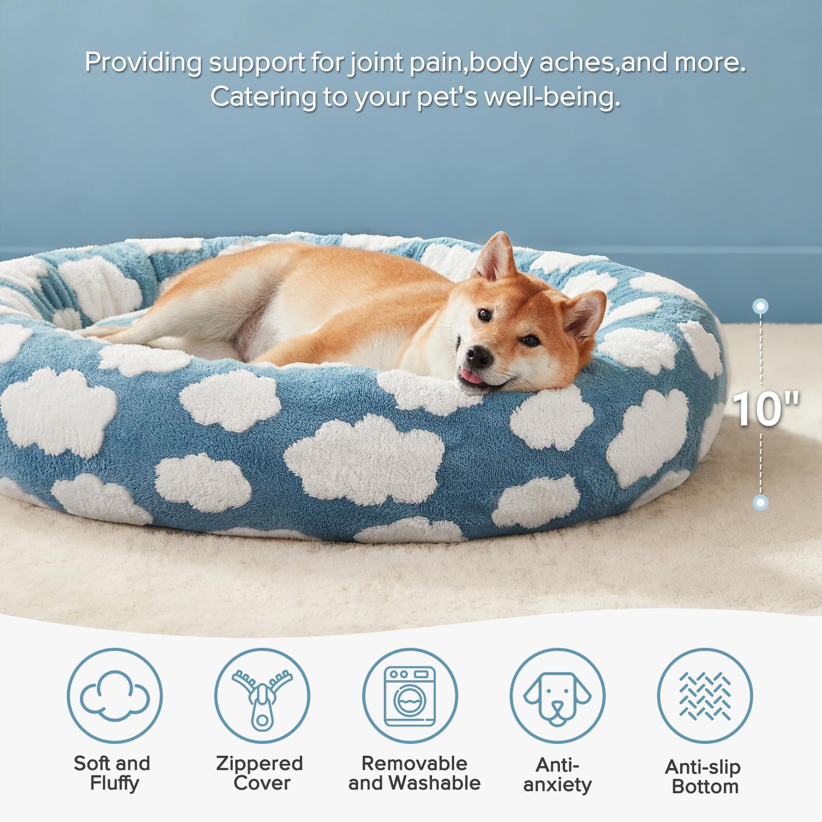 JOEJOY Donut, douceur pelucheuse pour des siestes confortables.