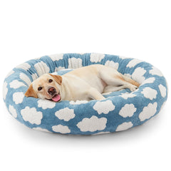 JOEJOY Donut grand lit chien, housse amovible pour entretien facile.