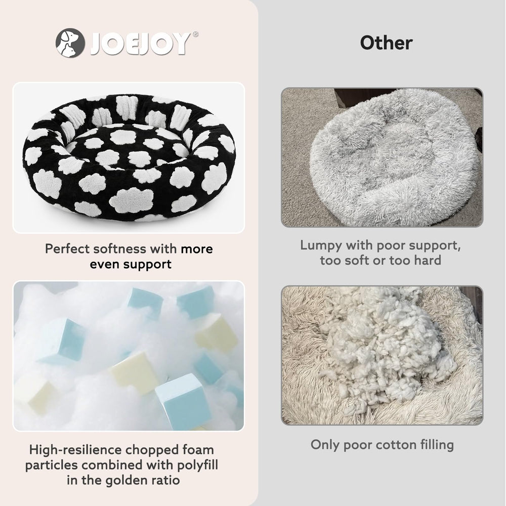JOEJOY Donut: tissu peluche nuage pour douceur et calage.