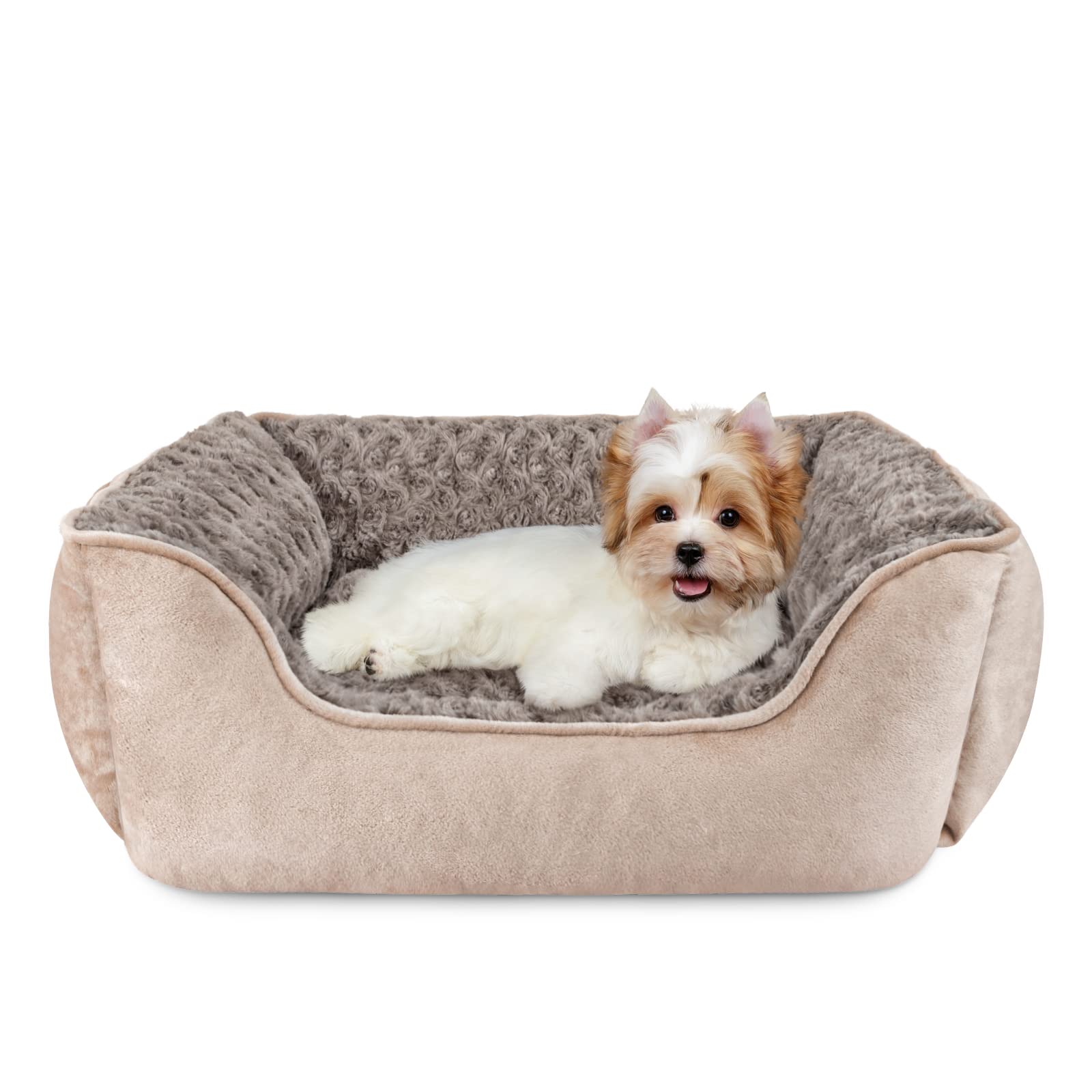JOEJOY lit-chien rectangle beige pour un confort durable.