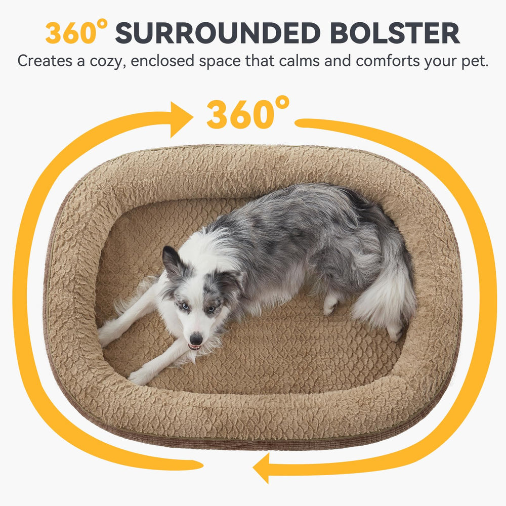 JOEJOY lit orthopédique pour chien très grand – surface douce en peluche