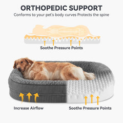 Joejoy Soutien 360 Bolster Panier Chien – enveloppe sécurisante pour dormir paisiblement.