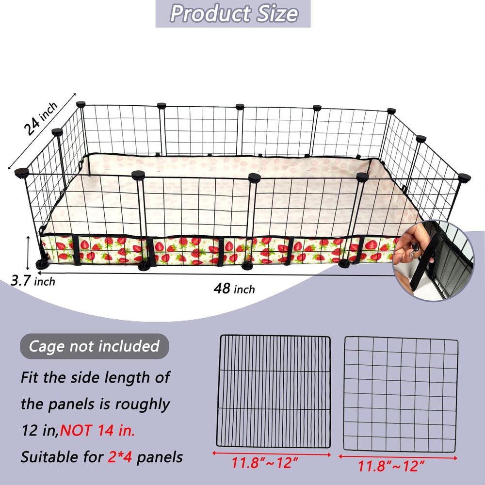 Le liner JOGEPEYO 24x48 s'adapte parfaitement à une cage standard pour petits animaux.
