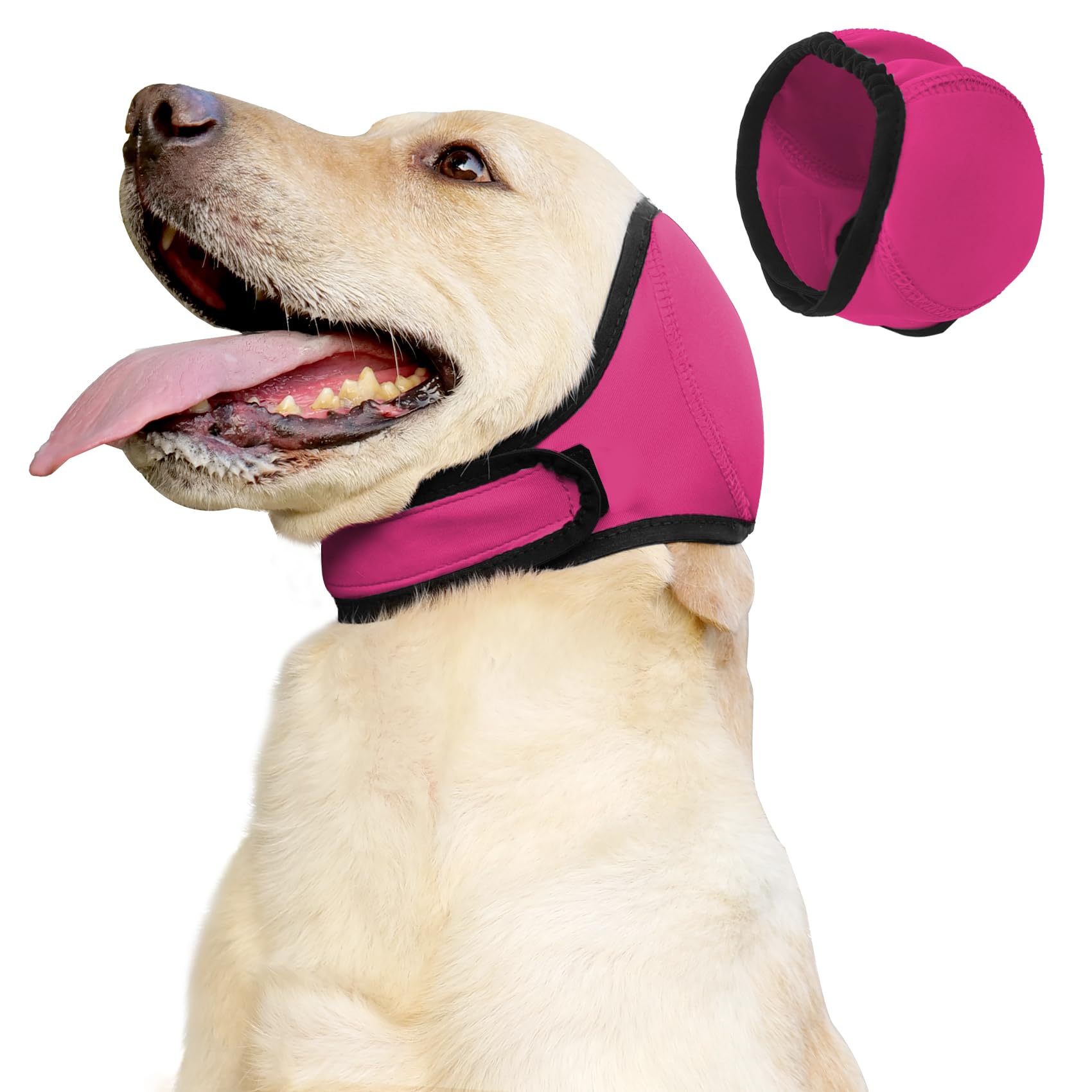 JOHNBOLIN couvre-oreilles chien rose offre confort et apaisement lors des sorties