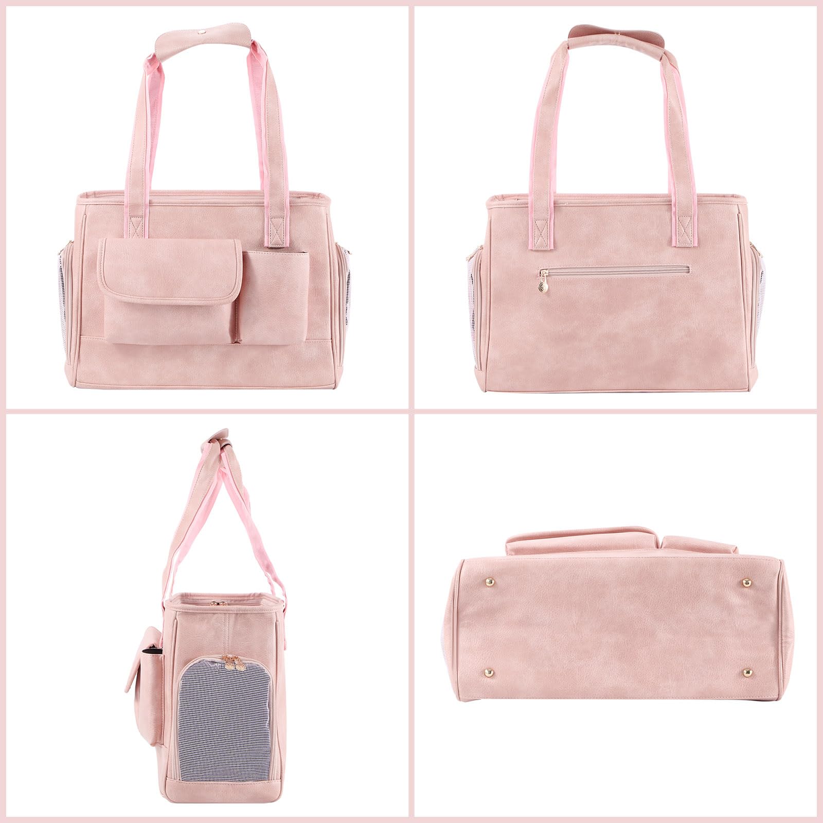 Johomviin sac-transit-chat rose coussins rembourrés pour un repos agréable en voyage.