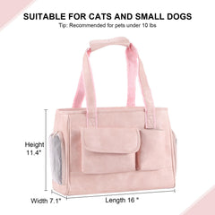 Johomviin sac-transit-chat rose poches pratiques pour objets essentiels.